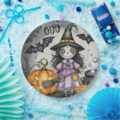 Boo & Süße Hexe und Laternen Pappteller (Party)