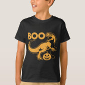 Boo T-Rex Dinosaurier und Pumpkin T-Shirt (Vorderseite)