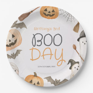 Boo Tag Gruseliger Halloween Geburtstag Pappteller