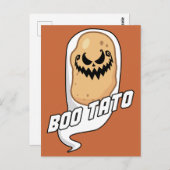 Boo-Tato Spooky Potato Food Halloween Postkarte (Vorne/Hinten)