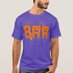 Boo Teeth Ghost Pumpkin Hexe Niedliche Zahnheilkeu T-Shirt