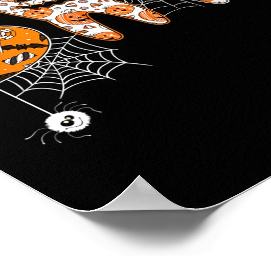 Boo Teeth Pumpkin Dentist Zahnhygienist Hallowe Poster (Ecke)