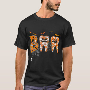 Boo Teeth Pumpkin Zahnarzt Zahnarzthyphenist T-Shirt