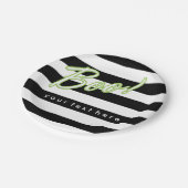 BOO-Teller für Schwarz-weiß gestrichenes Halloween Pappteller (Schrägansicht)