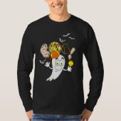 Boo Tennis Player Ghost Spooky Nacht T-Shirt (Vorderseite)