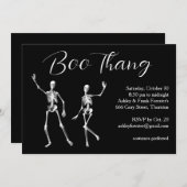 Boo Thang Dancing Skeletts Halloween-Party Einladung (Vorne/Hinten)