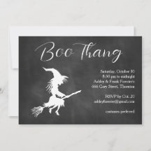 Boo Thang Flying Hexe Cloudy Halloween-Party
