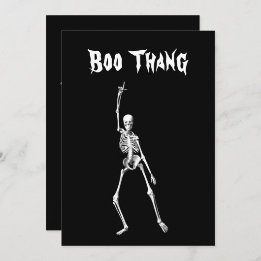 Boo Thang Halloween-Party Einladung (Vorne/Hinten)