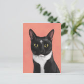 Boo the Tuxedo Cat Postcard Postkarte (Stehend Vorderseite)