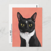 Boo the Tuxedo Cat Postcard Postkarte (Vorne/Hinten)