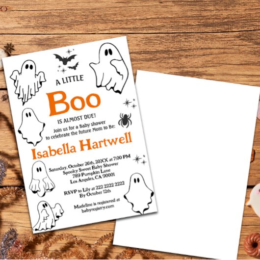Boo-tiful Baby on the Way – Halloween Baby Shower  Einladung