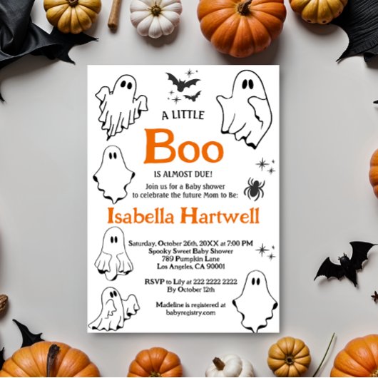 Boo-tiful Baby on the Way – Halloween Baby Shower Einladung