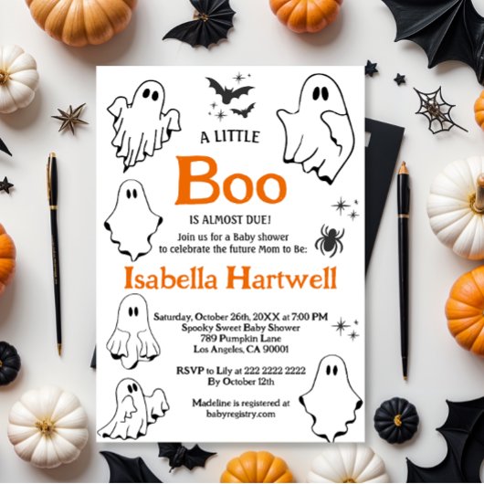 Boo-tiful Baby on the Way – Halloween Baby Shower  Einladung