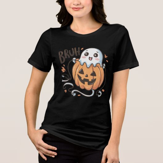 BOO-tiful BRUH! Tri-Blend Shirt (Vorderseite)