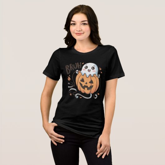 BOO-tiful BRUH! Tri-Blend Shirt (Vorderseite voll)