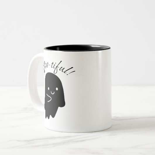Boo-tiful Ghost Mug Zweifarbige Tasse (Vorderseite Links)