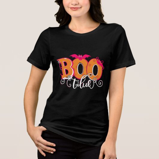 Boo-tiful Halloween Tri-Blend Shirt (Vorderseite)