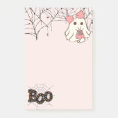 Boo-tiful Notes — Sweet & Spooky Ghost Notepad Post-it Klebezettel (Vorderseite)