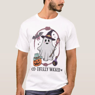 Boo-tifully Wicked Süße Hexen-Geist Halloween Uni T-Shirt
