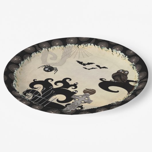 Boo-Tilicious Halloween EVENT PARTY Pappteller (Schrägansicht)