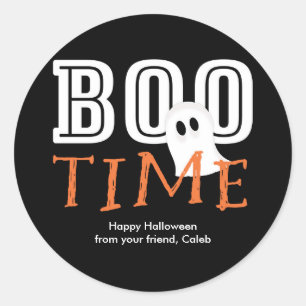 BOO TIME Halloween-Geist Süße Party Geschenk Aufkl Runder Aufkleber