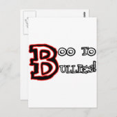Boo to Bullies! Postkarte (Vorne/Hinten)