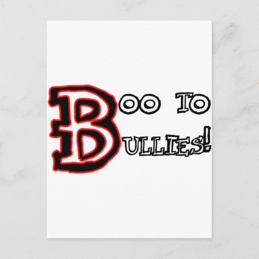 Boo to Bullies! Postkarte (Vorderseite)
