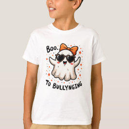 Boo to Bullying Niedlich Ghost Liebe Shaped Sungla T-Shirt