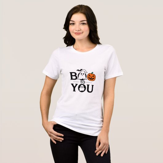 Boo to you Funny Halloween Womens Shirts (Vorderseite voll)