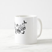Boo Trick oder Treat Halloween-Fledermäuse, Pumpki Kaffeetasse (VorderseiteRechts)