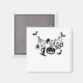 Boo Trick oder Treat Halloween-Fledermäuse, Pumpki Magnet (Vorderseite/Rückseite)