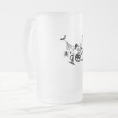 Boo Trick oder Treat Halloween-Fledermäuse, Pumpki Mattglas Bierglas (Vorderseite Links)