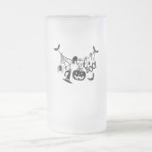 Boo Trick oder Treat Halloween-Fledermäuse, Pumpki Mattglas Bierglas (Mittel)