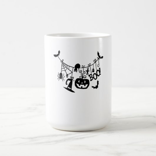 Boo Trick oder Treat Halloween-Fledermäuse, Pumpki Verwandlungstasse (Zentrum)