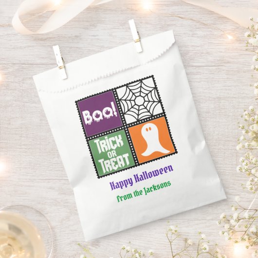 BOO. Trick oder Treat Halloween Redewendungen Good Geschenktütchen (Ausgeschnitten)