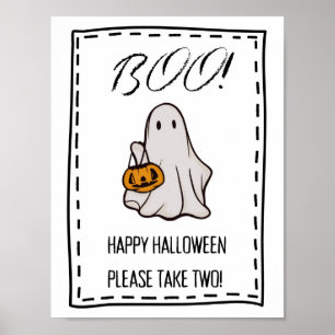 Boo! Trick oder Treten Candy Bowl Schild Bitte neh