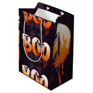 🎃BOO Triefende Halloween-Buchstaben mit Geistern Mittlere Geschenktüte
