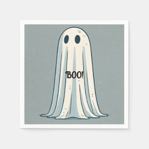 BOO! Tuch Gespenst Vintage Grün Halloween Party Serviette