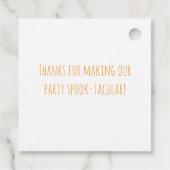 BOO Typografie Playful White Ghosts Halloween Geschenkanhänger (Rückseite)