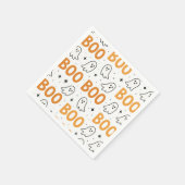 BOO Typografie Playful White Ghosts Halloween Serviette (Ecke)