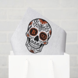 BOO Typografie Skull Halloween - Moderne Gotik Seidenpapier