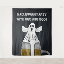 Boo und Boos Halloween-Party Wandteppich