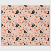 Boo und Ghosts Nahtloses Halloween Wrapping Paper Geschenkpapier (Flach)