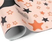 Boo und Ghosts Nahtloses Halloween Wrapping Paper Geschenkpapier (Rolleneckpunkt)