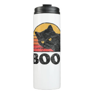 Boo! Vintagen Achtzigerjahre Katzenrücklauf erschü Thermosbecher