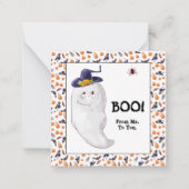 Boo von mir zu dir KundenHalloween Mitteilungskarte (Vorderseite)