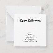 Boo von mir zu dir KundenHalloween Mitteilungskarte (Rückseite)