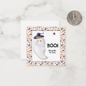 Boo von mir zu dir KundenHalloween Mitteilungskarte (Vorderseite/Rückseite Beispiel)