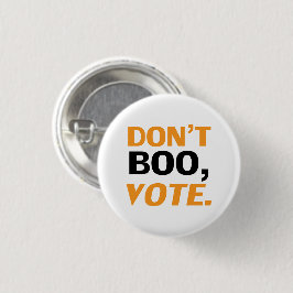 "Boo, vote" Halloween, schwarze Orange zur Wahl Button