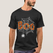 Boo Web Spider Halloween Party Trick oder Trete T-Shirt (Vorderseite)